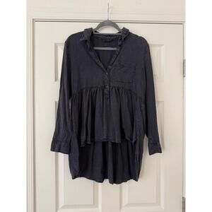 Zara Premium Denim Babydoll Shirt